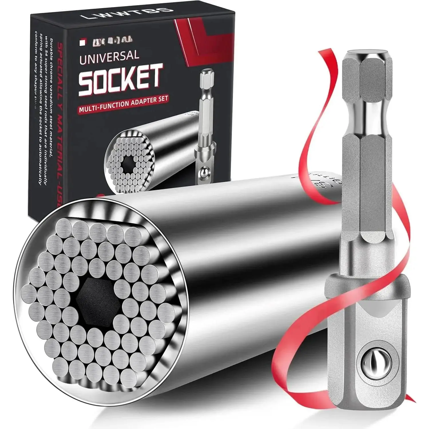Super Universal Socket Tools Gifts for Mens Valentines Day Gifts for Him Husband Her Boyfriend Grip Socket Set With Power Drill Adapter (7-9MM) Cool Stuff Gadgets for Dad Husband