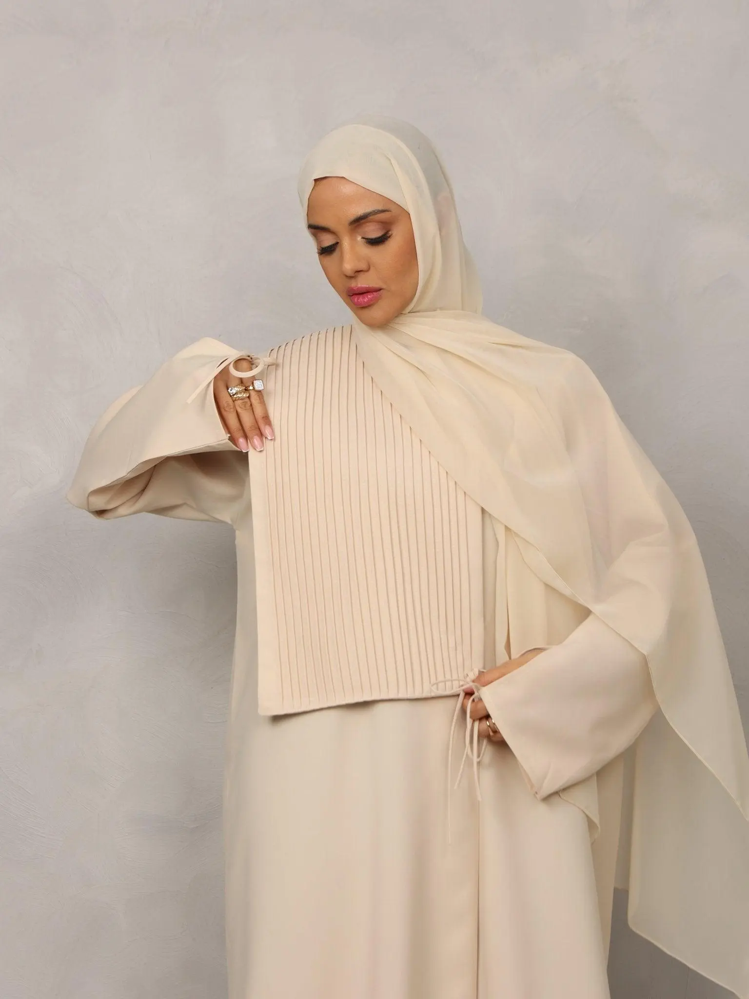 Cream Harmony Abaya