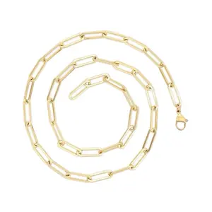Lilly Boulogne 14K Gold Plated Trendy Paper Clip Necklace