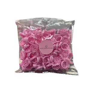 Lash Extension Glue Rings – Heart-Shaped Cups (Pack of 100)