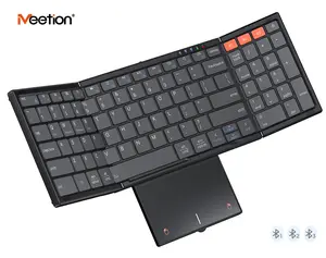 MEETION New Foldable Bluetooth Keyboard with Touchpad, Portable Wireless Keyboard with Numeric Keypad, Full-Size Rechargeable Business Travel for iPad Phone Laptop PC iOS, 2026 New Upgrade
