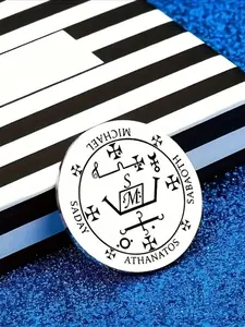 Archangel Michael Pocket Coin - Stainless Steel Magic Medal, Guardian Angel Badge, Christmas Stockings Filler for Spiritual Protection and Gifts