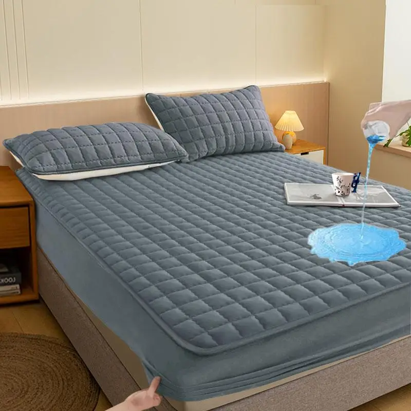 Solid Color Waterproof Mattress Cover, 1 Count Soft Comfortable Mattress Protector Or 2 Counts Pillowcases without Filler, Halloween Decor Bedding Sup