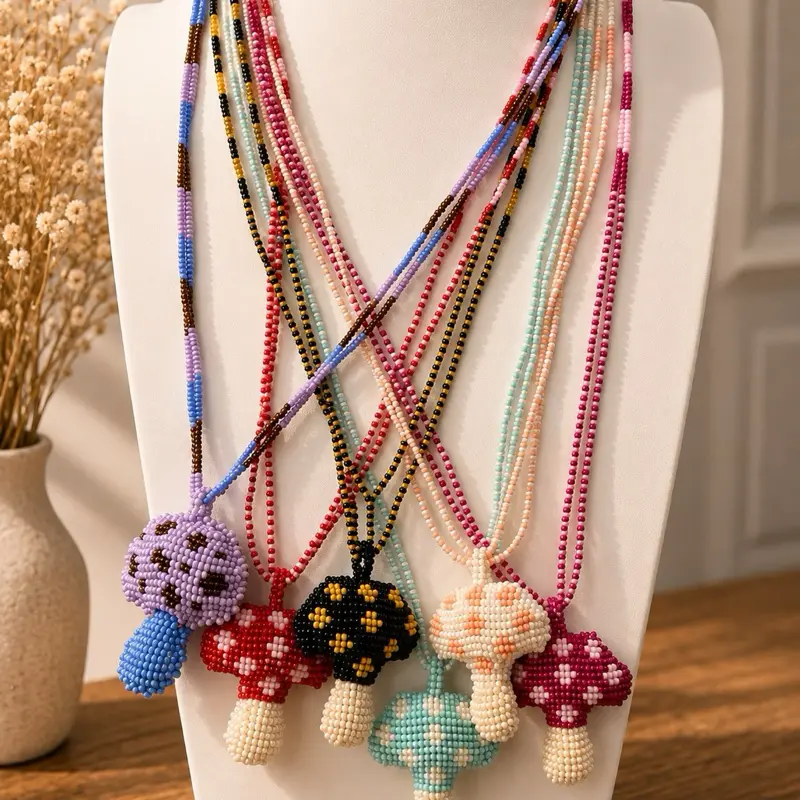 3D Mushroom Necklace