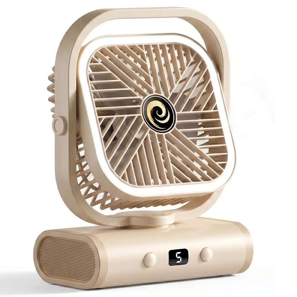Portable Desk Fan USB Powered with 5 Speeds Adjustable Strong Wind,Foldable Fan for Bedroom Camping Travel