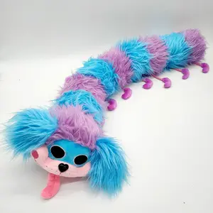 Poppy Dog Plush Toy Caterpillar Doll Poppy Playtime Game Peripheral Plush Toy Funny Pillow Blue & Purple Fluffy Design
