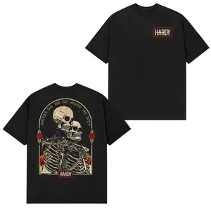 HARDY Skeleton Graphic Shirt – Dark Country Rock Skull Art Tee Inspired by Hardy Music Style, 2-Sided Shirt for Fans, USA Streetwear & Concert Outfit