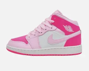 Nike Air Jordan 1 Mid Barbie Pink DQ8423-661 GS & Women's Fashion Sneakers New
