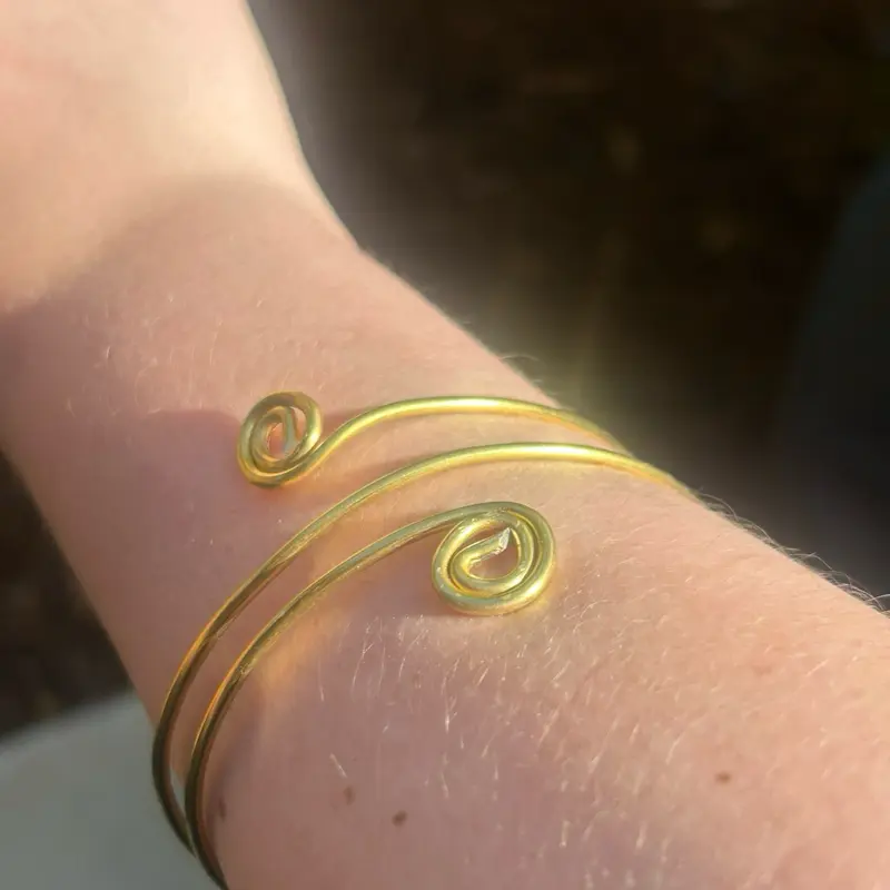 Wrist Cuffs, Fully Adjustable, Aluminium Coated 12 Gauge Wire, Handmade by HotTeCo
