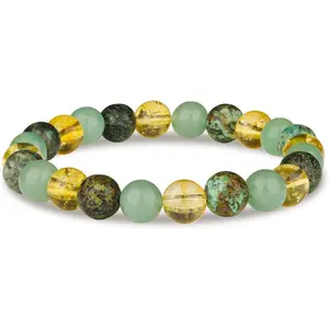 Crystal Vibe 8mm Beaded Bracelets For Women Men - Healing Crystal Bracelet - Adjustable Size