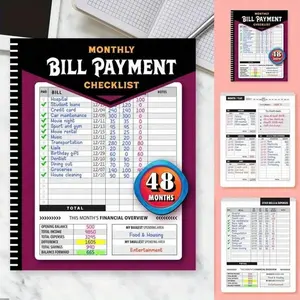 Financial Planner & Bill Payment Tracker - 960 Entries, Bank Account Tracking, Debt Management, Monthly Expense Tracker, Budget Planner & Bill Organizer, Personal Finance Notebook, Money Management Tracker for Smart Budgeting