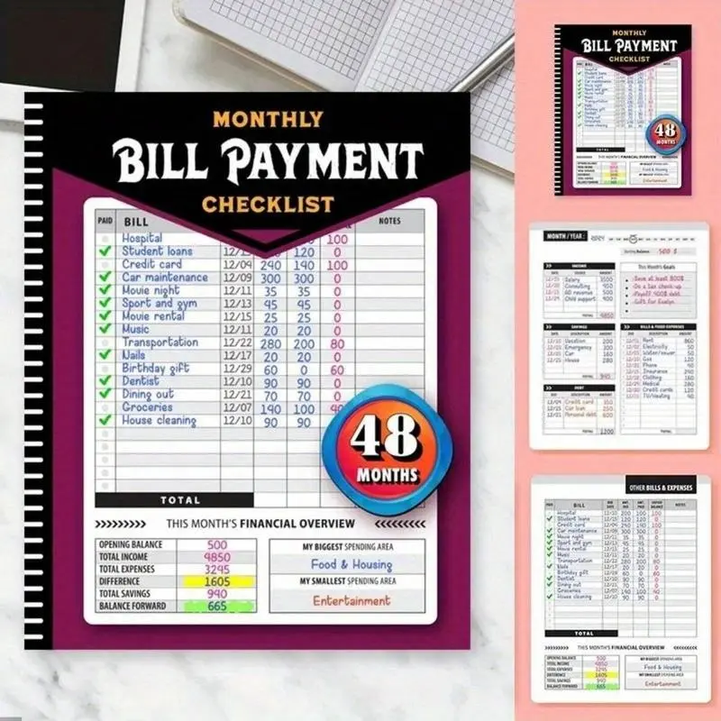 Financial Planner & Bill Payment Tracker - 960 Entries, Bank Account ...