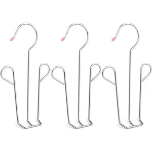[Pack of 3 pcs] Shoes Hanger，Stainless Steel Hanger,Stainless Steel Shoe Rack, Multi-Functional Shoe Rack with Double Hook Design, Shoe Drying Rack for Dehumidifying Hanging Leather Shoes