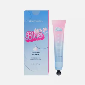 SuperShades LipBalm Treatment and Changing Color Let's Go Blue 12ml Flavor Moisturizing Lip Balm Pack Skincare Hydrating Moisture Hydrate  Balm Lip Treatment minilip item  beauty lip oil face  Lip Plumping Tint turmeric  lip  balm Glowy Hydrating