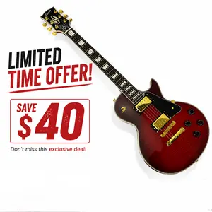 22 frets guitar, flame maple top, white binding, gold hardware, HH pickup