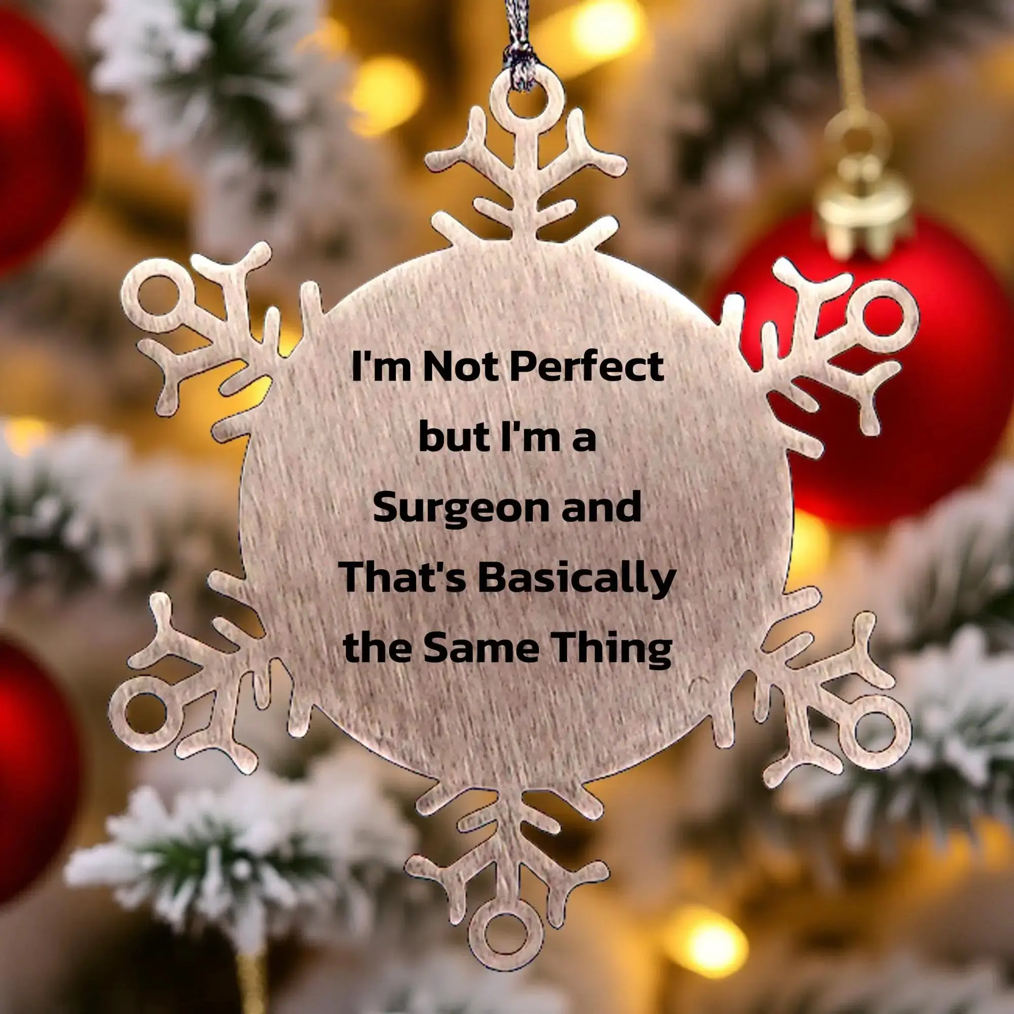 Funny Surgeon Snowflake Christmas Ornament Gifts