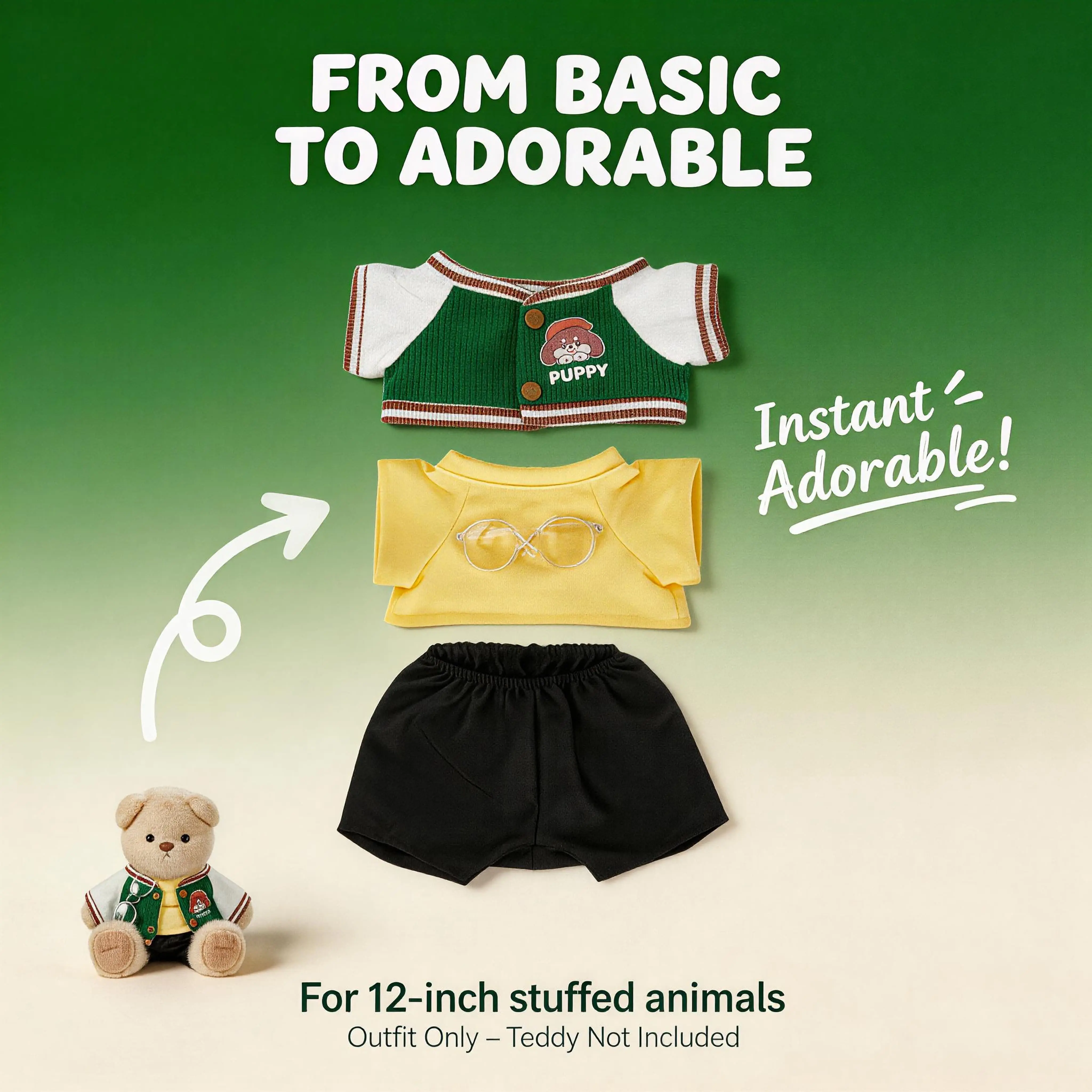 12-inch green baseball jacket