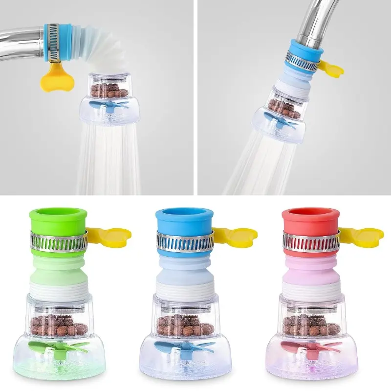 3 Count Faucet Filter Set - Water Faucet Extenders 360 Rotating, Adjustable Water Purifier for Sink (0.83 x 2.6 x 1.85), Easy to Install and Store, Reduce Water , Good for Kitchen and Bathroom