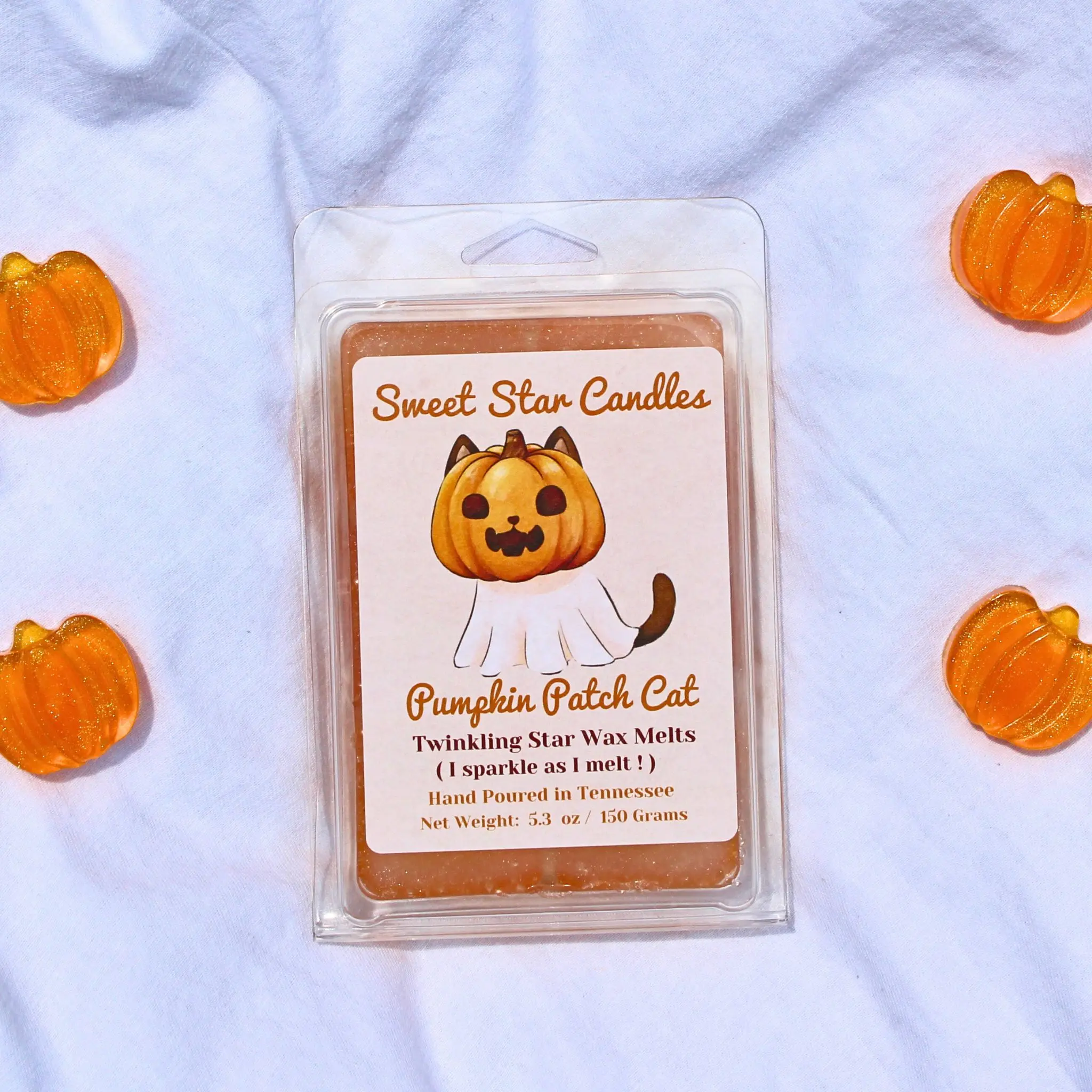 Pumpkin Patch Cat Extra Large Jelly Gel Wax Melt  (5.3 oz)