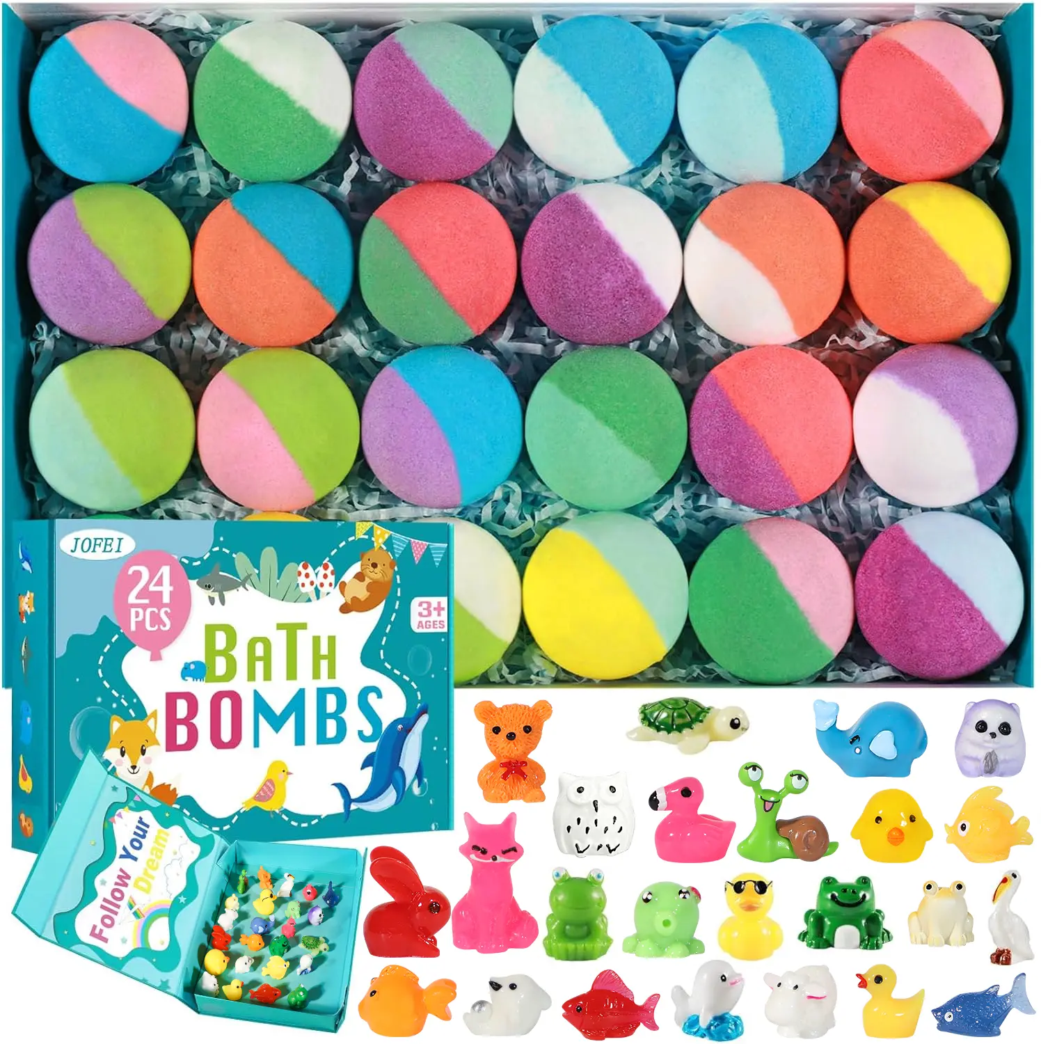 Bath Bombs for Kids with Surprise Inside, 24 Pack Kids Bath Bombs Gift Set, Bubble Bath Fizzies for Children Bath Bombs for Kids with Surprise Inside, 24 Pack Kids Bath Bombs Gift Set, Bubble Bath Fizzies for Children