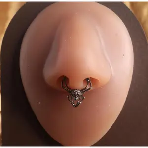 Skull Spider Septum Clicker Nose Hoop Piercing Jewelry Skull Spider Septum Clicker Nose Hoop Piercing Jewelry