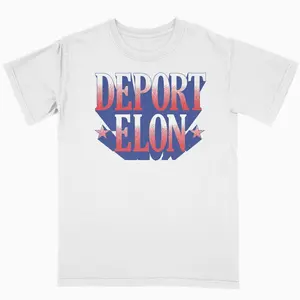 Deport Elon Musk Unisex Heavy Cotton Tee, Liberal Graphic Tshirt, Political Protest Shirt, Activist Clothing, Social Justice Apparel YFL