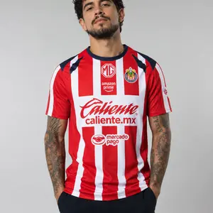 TRENDING Chivas Guadalajara Home Jersey - Red & White Striped Liga MX Soccer Shirt