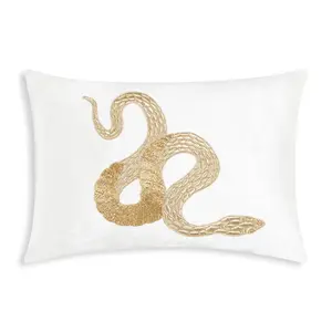 Safara Snake Ivory Gold PIllow