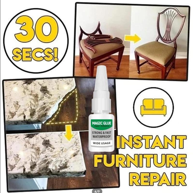 Multi-Purpose Adhesive, 4PCS Magic Super Glue for Shoes, Ceramics, Porcelain, Metals, Plastics and More, Instant Bond and High-Strength 4PCS Magic Glue Shoe Glue New Super Glue