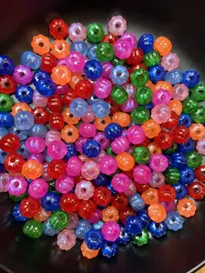 NEW 14mm Shimmer Luminous Pumpkin Shape Bead Mix