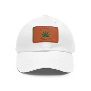 Weed Leaf Puff Puff Pass Bitch  Hat- BerksSpace- Unisex- Pot Leaf Hat- Marijuana Accessories- Stoner Gifts- Gifts for Her- Gifts for Him