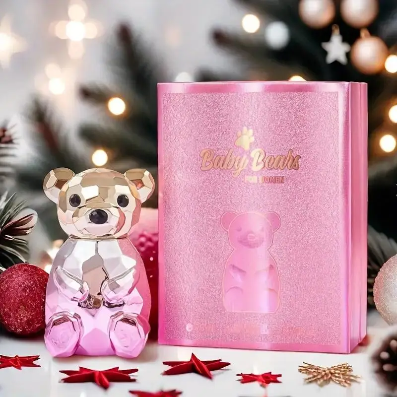 Pink Bear Design Glam Perfume, Cute Cartoon Bear Design Spray, Long Lasting Cedar Scented Fragrance for Women & Girls, Gift for Girlfriend, Fragrance