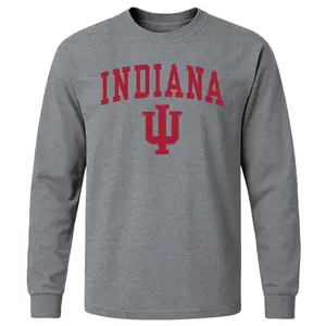 Indiana University Heritage Long Sleeve T-Shirt (Charcoal Grey)