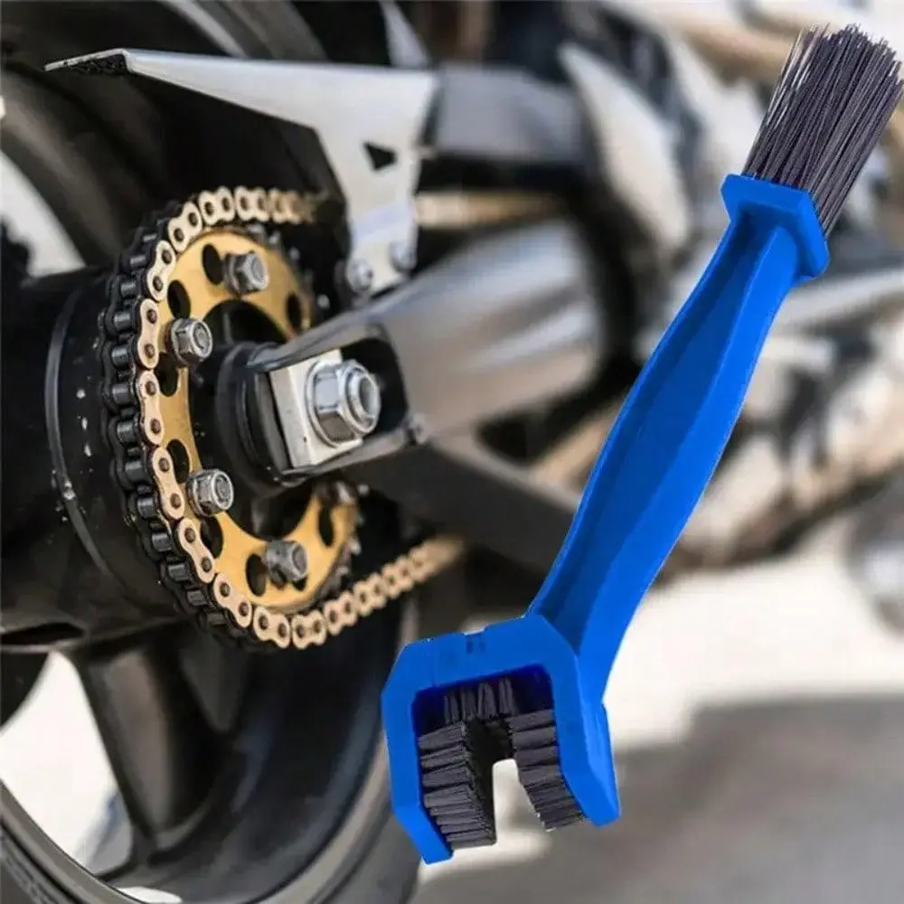 Three Sided Chain Cleaning Brush, Bicycle Chain Brush, Bicycle Chain Cleaner, Motorcycle Chain Brush, Toothed Disc Cleaning Brush, Large Brush, Car Wash Accessories, Bike Tool, Bicycle Maintenance, Bicycle Care, Cycling Accessories