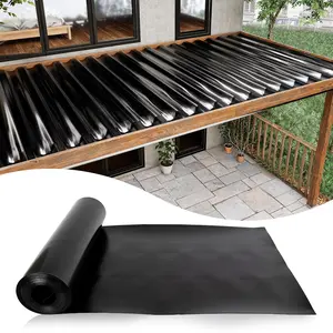 1PCS 50FT Black Under Deck Drainage System Trough HDPE Waterproofing Membrane Fit for 16“ Joist Spacing