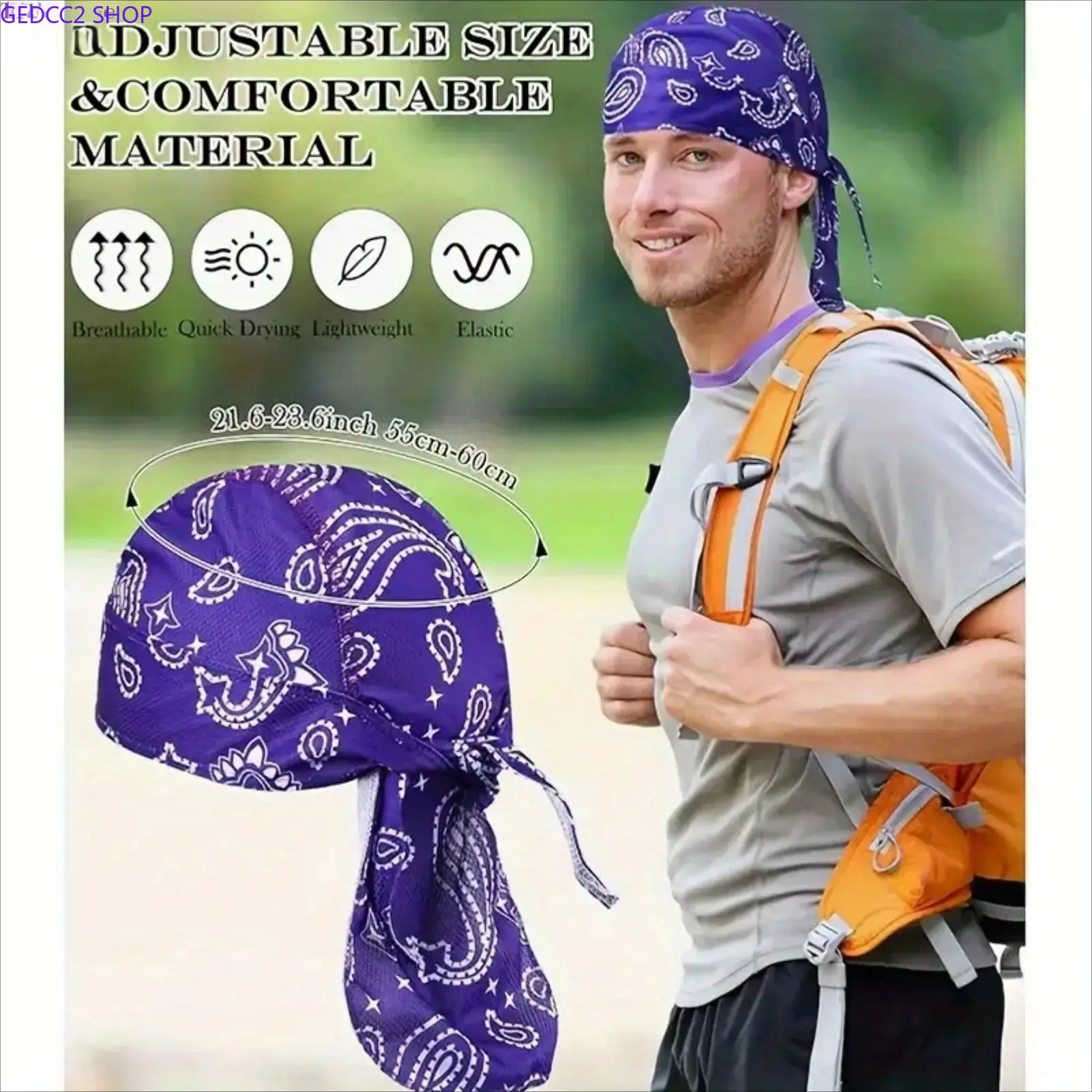 5-Pack Unisex Helmet Liners, Cooling & Moisture Wicking Skull Caps - Stretchy, Adjustable Pirate Head Wraps for Cycling & Outdoor Sports, Biking, Stretch, Flexible, Motorcycle/Cycling, Comfortable Wear