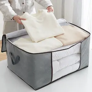 Extra Large Foldable Bag, Space Saver Bags, Durable Fabric Organizer for Clothes and Blankets, Ideal for Bedroom, Dormitory, and Travel Use, Foldable Storage Bags