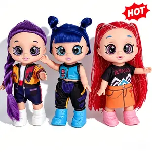 Kpop dolls anime action figure set,10 inch 5 movable joints play music,rumi mira zoey fashion dolls,gifts for kids,girls&boys birthday toys