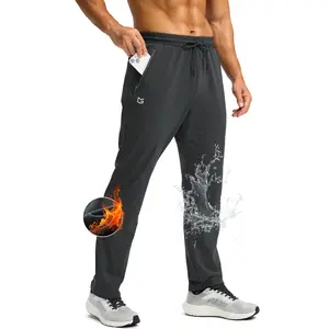 G Gradual Men's Fleece Lined Winter Pants with 3 Zipper Pockets Warm Athletic Joggers Workout Running Sweatpants for Men