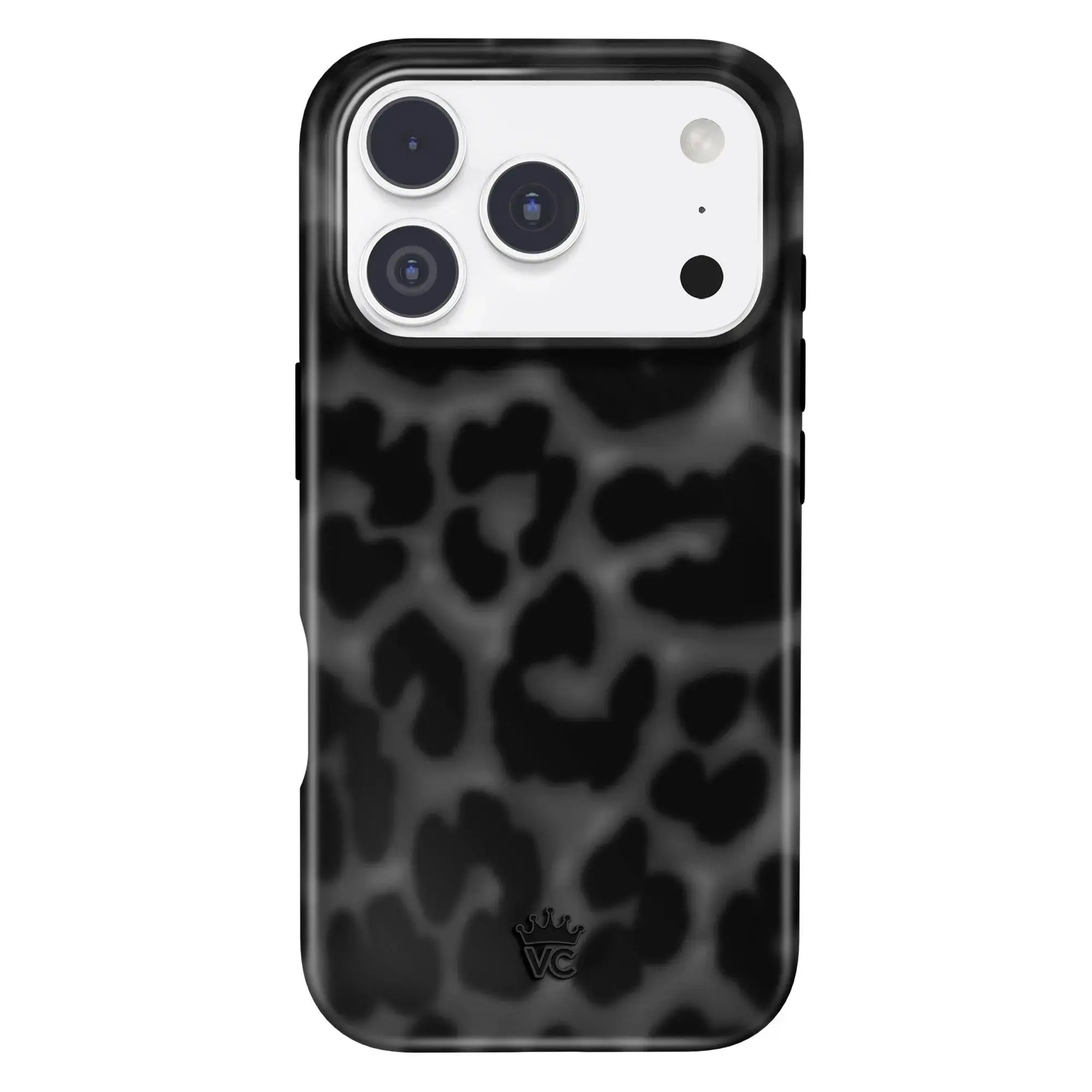It Girl Black Leopard Hard + Soft Protect Cover for iPhone 17, Multi-Model Fit Mobile Phone Case with Full-Wrap Print