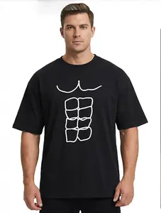 Jim Fitness Funny Six Pack Abs Prank T-Shirt| Men's Summer Loose-Fit Gym Bro Streetwear