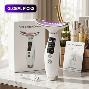 7 in 1 Neck & Face Massager, USB Rechargeable Neck Massage Tool, Constant Temperature Heating & Vibration Beauty Instrument, Facial Beauty Massagers, Perfect Gift for Women#GLOBAL PICKS