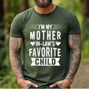 I'm My Mother In Law's Favorite Child Shirt, Retro Daughter In Law Tshirt, Favorite Son In Law Hoodie, Funny Christmas Gift From Mom In Law, Unisex Long sleeve pullover Crewneck Tee, Casual Clothing