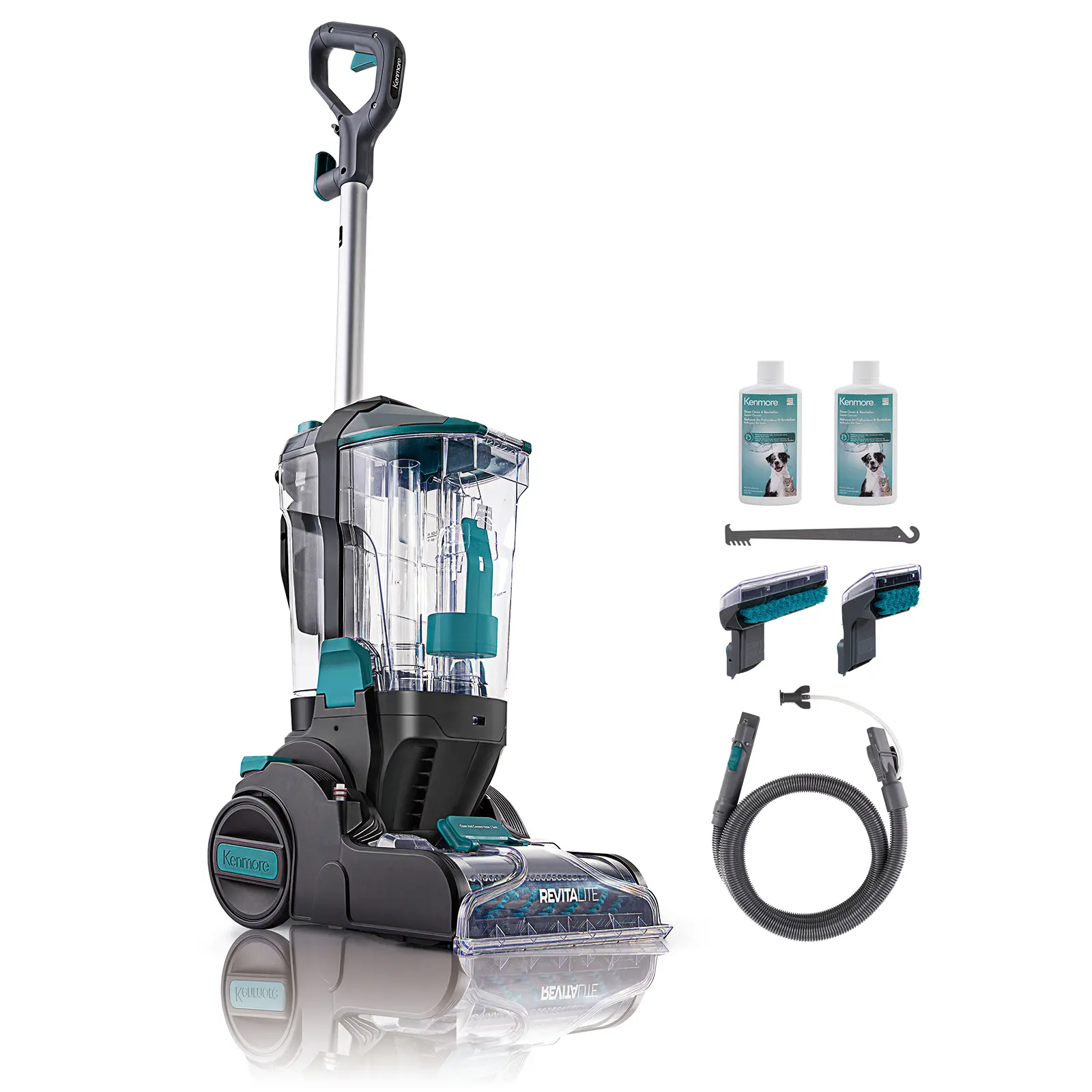 Kenmore RevitaLite KW4070 Corded Portable Pet Carpet Vacuum Cleaner - High Stain-Cleaning Power, 3.2L Clean/1.4L Dirty Dual Tank, 25ft Cord, 2 Removable Brush Rolls for Rugs & Upholstery, Stain Removal, Stains