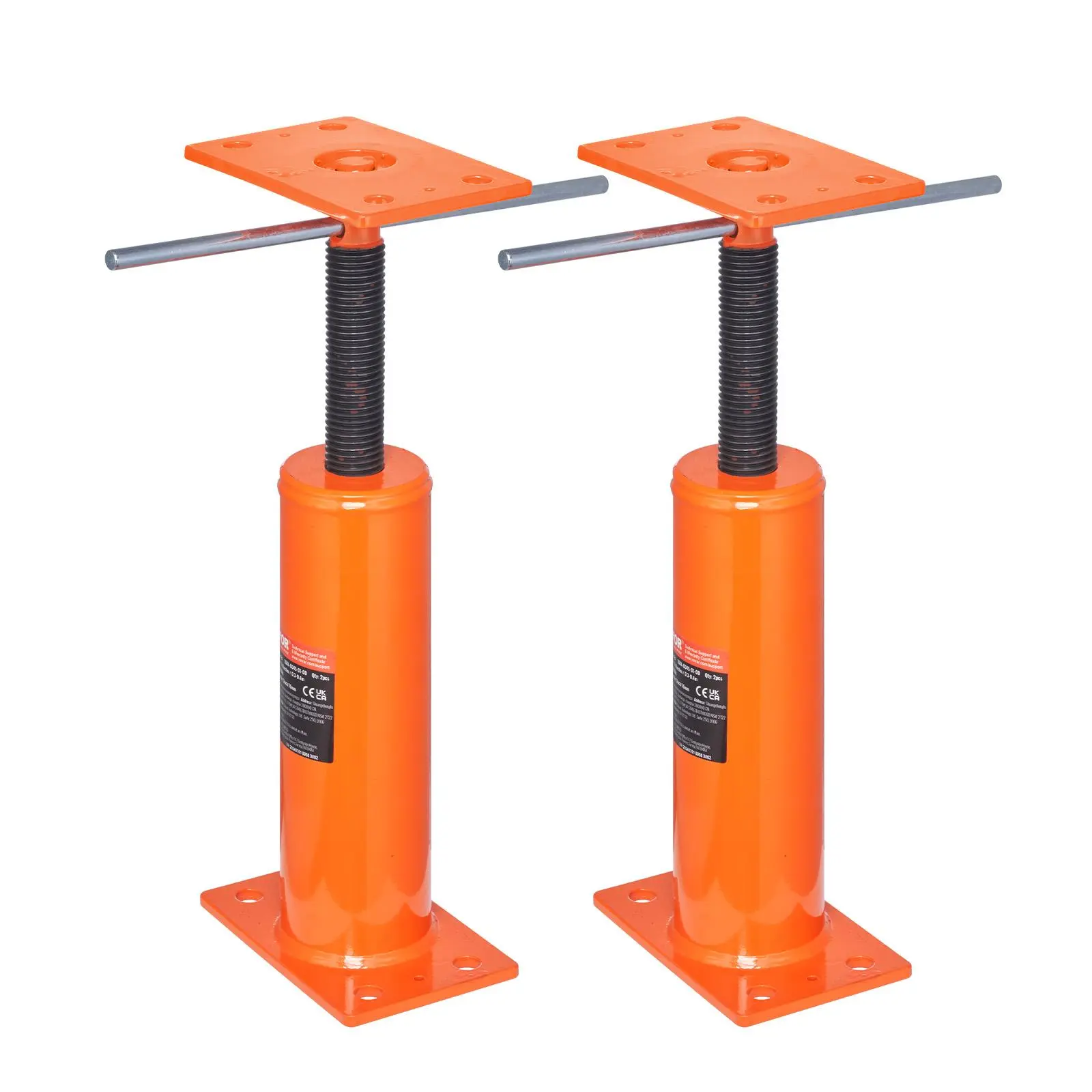 【summerfinds】VEVOR House Floor Jacks, 2 Pack, 12"-16" Height Range, 9700 lbs Max Load Capacity Per Unit, Adjustable Support Beam Basement Jack Post Pole for Leveling, Steel Telescoping Jack for Temporary Support