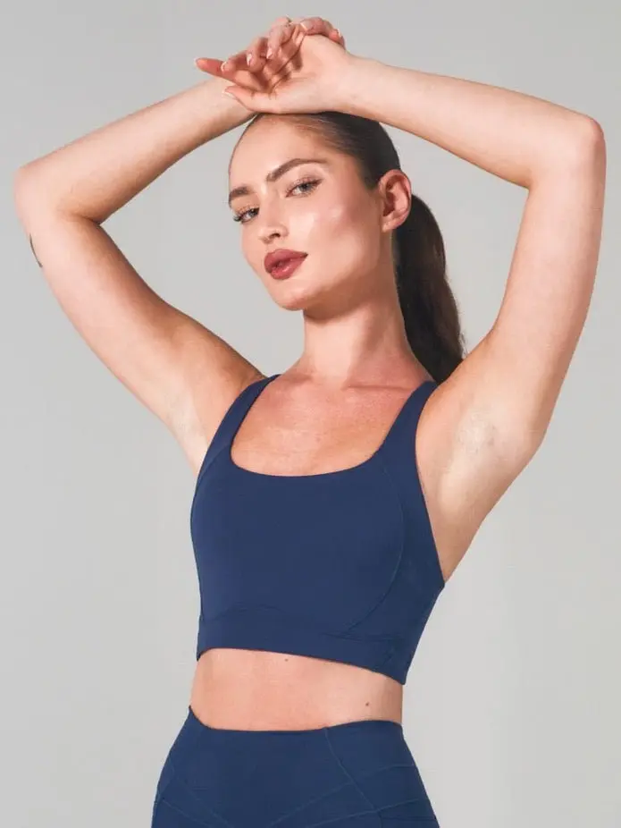 Airbrush Sports Bra - Baked Blue Workout Bra Sportswear Bra
