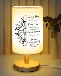 Inspirational Christian Table Lamp for Women - Beautiful Religious Gift with Bible Verse, Perfect for Christmas, Spiritual Friends & Family - Uplifting Home Decor for Faith and Prayer
