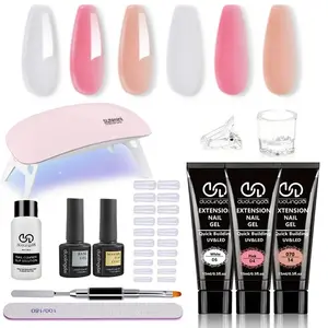 Long-lasting Poly Gel Extension Gel Kit, Professional French Artistic Design Nail Art Kit, Salon-grade At-home DIY Experience Nail Polish Set, Nail Kit Acrylic