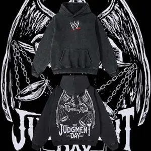 Reality.Wear Limited Judgment Day - WWE Hoodie Tshirt Acid Washed Heavyweight Cotton Tshirt, 100% Cotton retro Washed anime t-shirt, vintage streetwear tee, Y2K graphic top