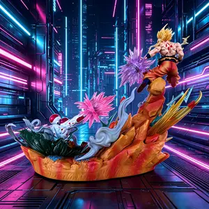 DBZ High-end Animation wonderful battle scenes can be done by hands-collection-level ornaments, rock bases, home